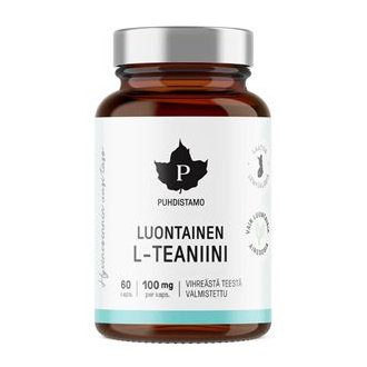 Puhdistamo L-Theanine Natural 60 kapslí (Luontainen L-Teaniini)